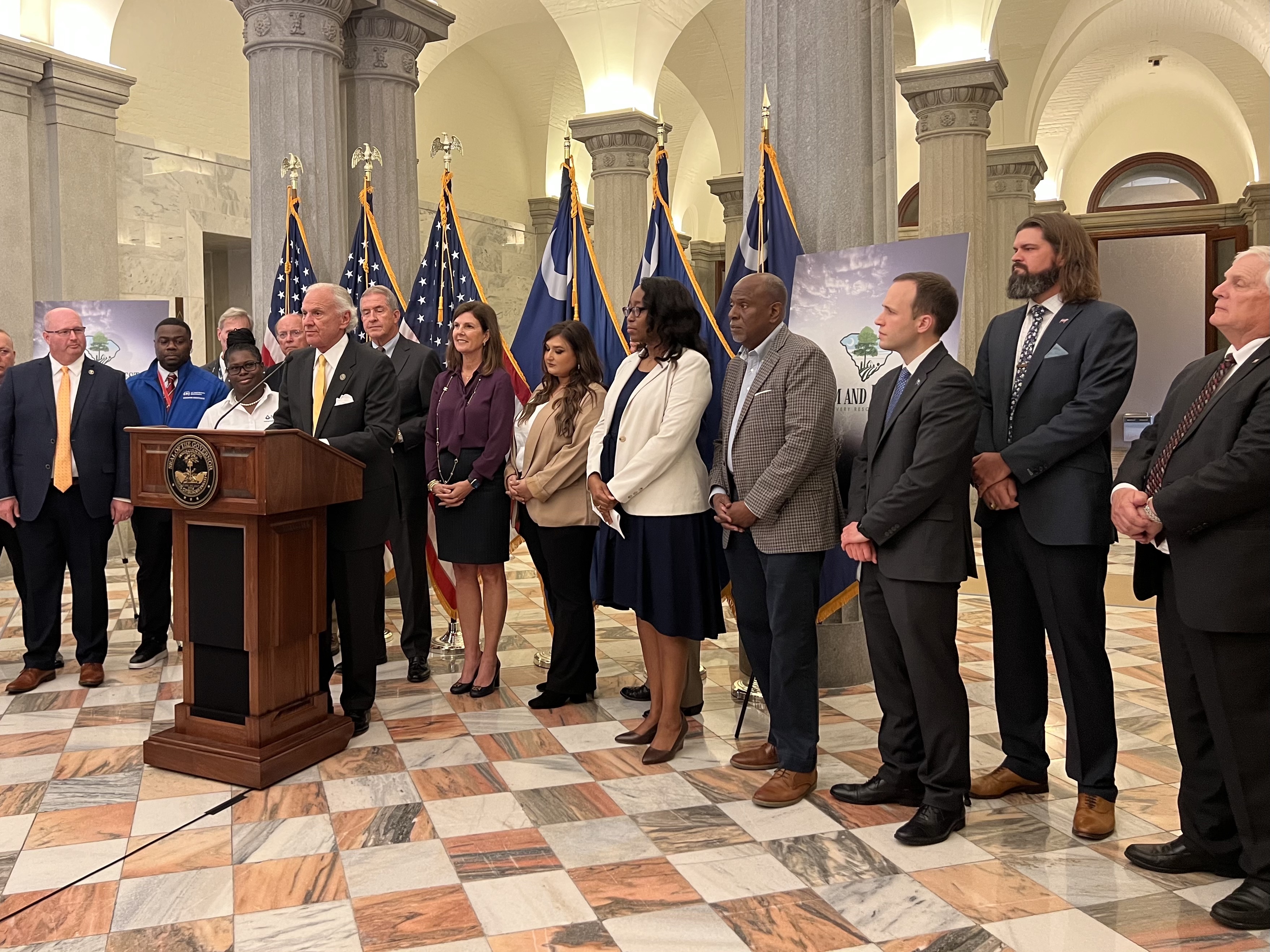 SCFB President Harry Ott joins Governor McMaster and state leaders to announce Farm and Forest Resource Recovery Days