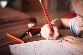 Child with pencil